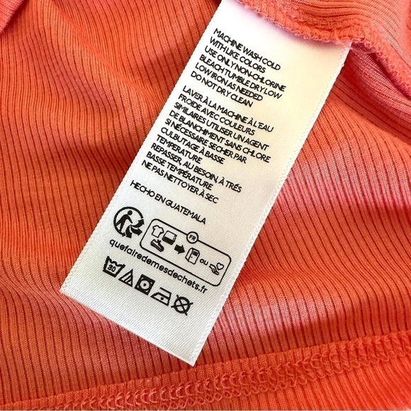 Silence + Noise Urban Outfitters Ribbed Coral Halter Top XS - Picture 6 of 8